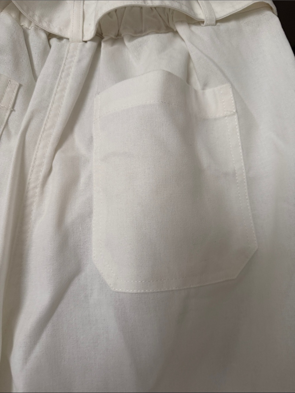 HYFVE Wide Leg High-Rise Tie Waist Pants - White medium - Picture 5 of 6